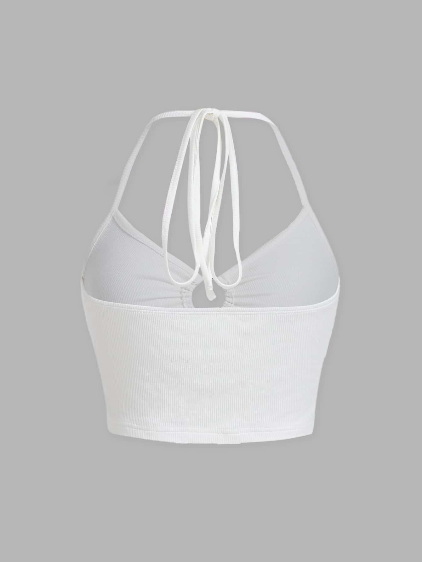 Ring-Back Tied Strappy Top with Crisscross Straps