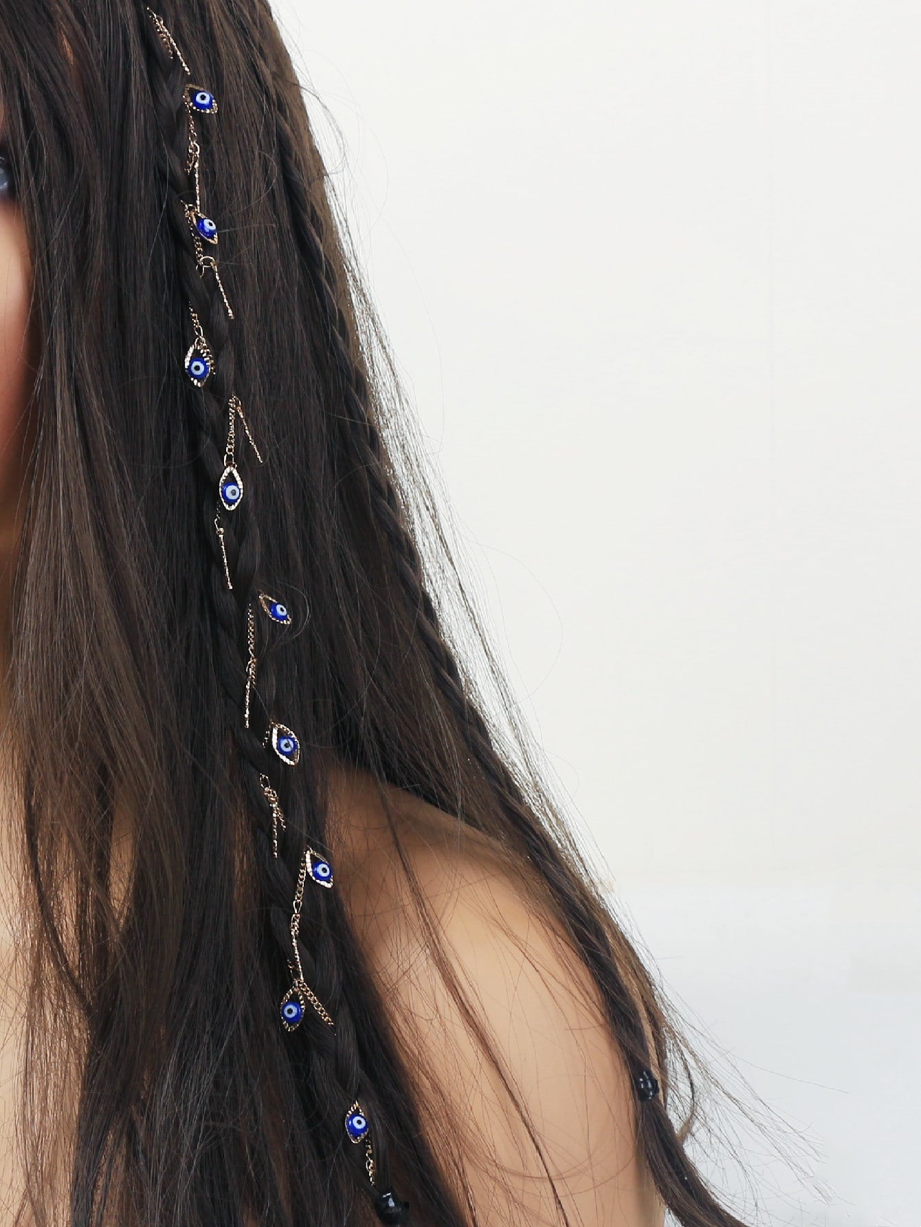 Hair Clip with Evil Eye Decor