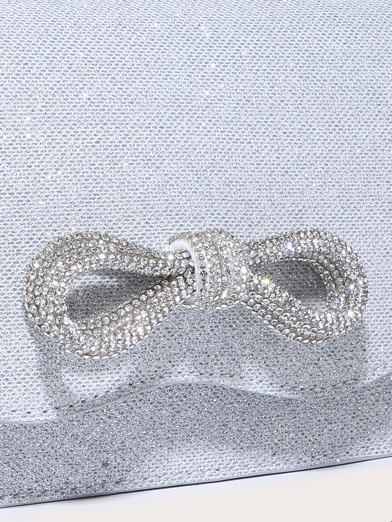 Square Bag with Mini Rhinestones and Bow Decor, PU Flap, for Daily Use