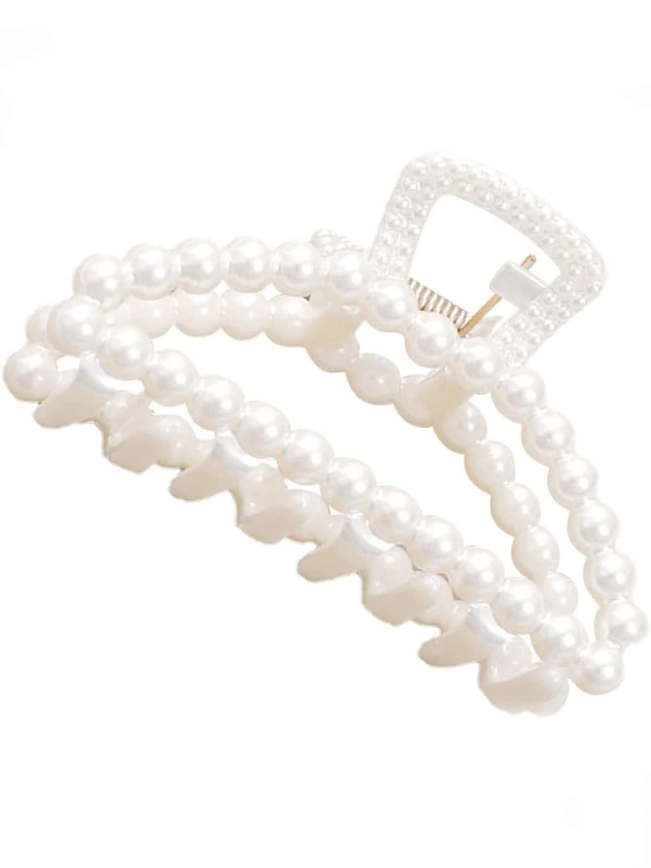 Hair Clip with Artificial Pearl Decor