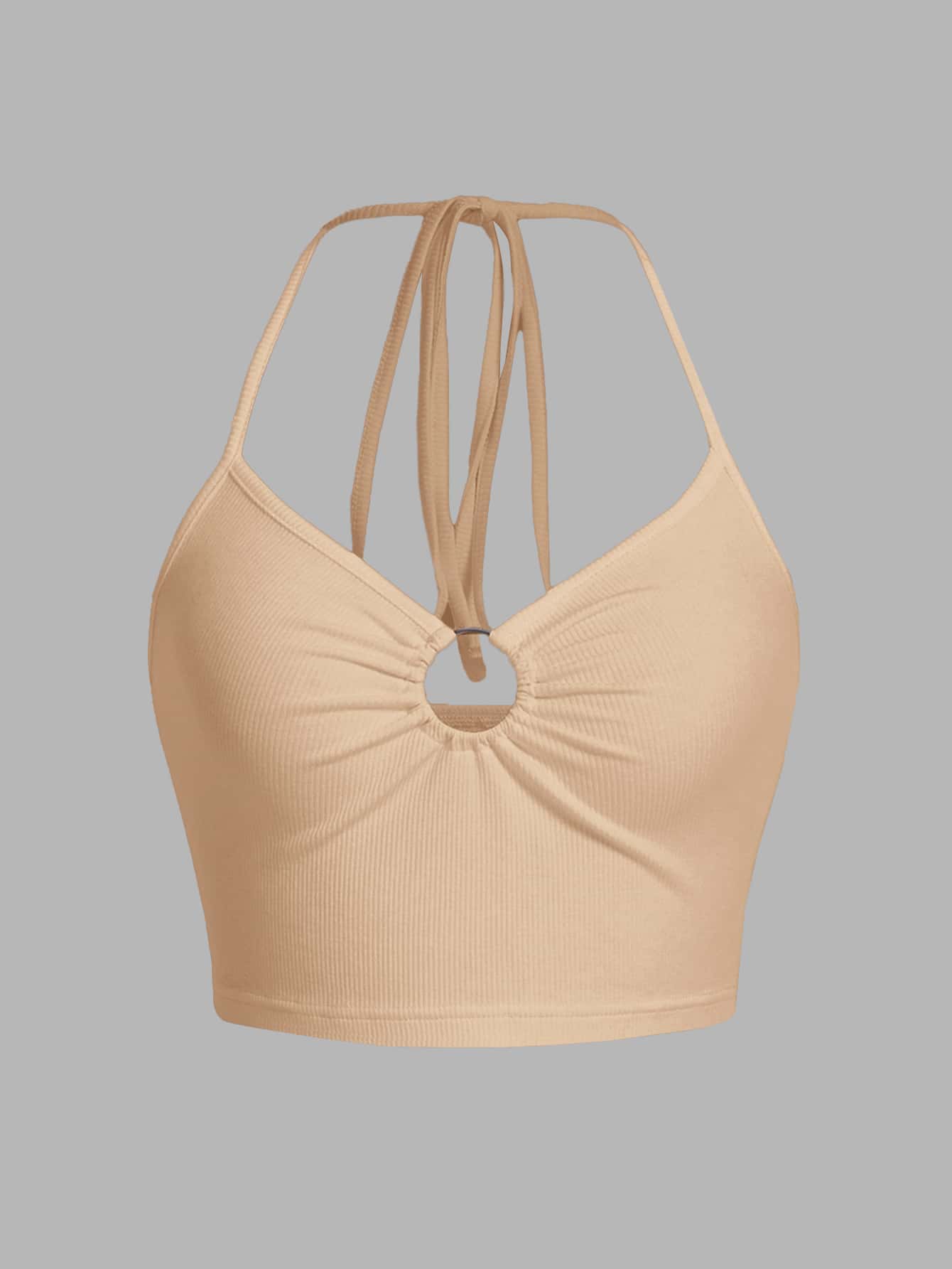 Ring-Back Tied Strappy Top with Crisscross Straps