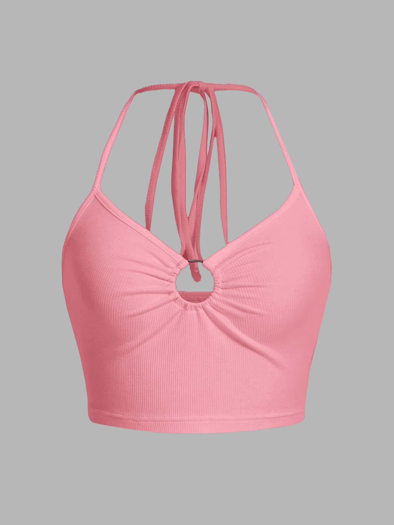 Ring-Back Tied Strappy Top with Crisscross Straps