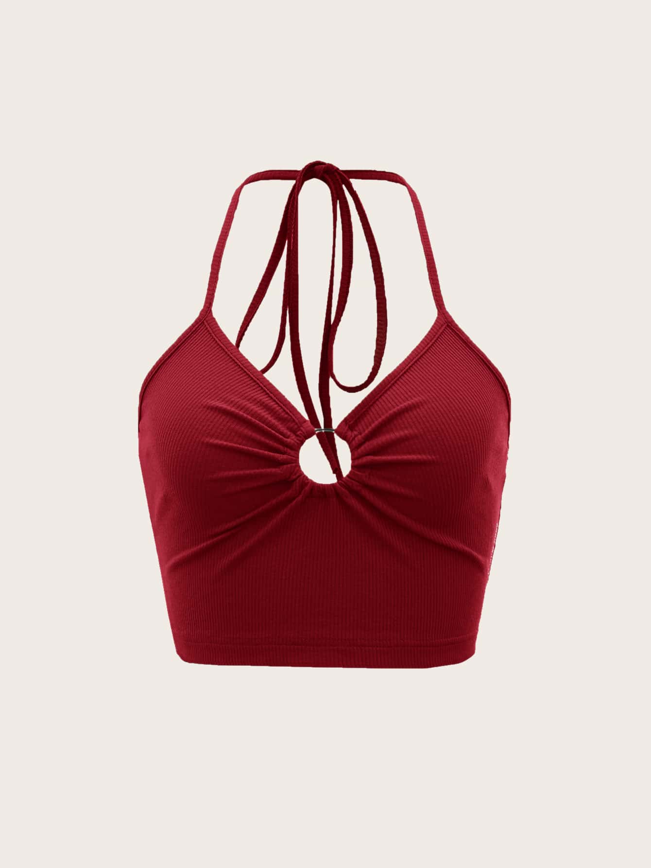 Ring-Back Tied Strappy Top with Crisscross Straps