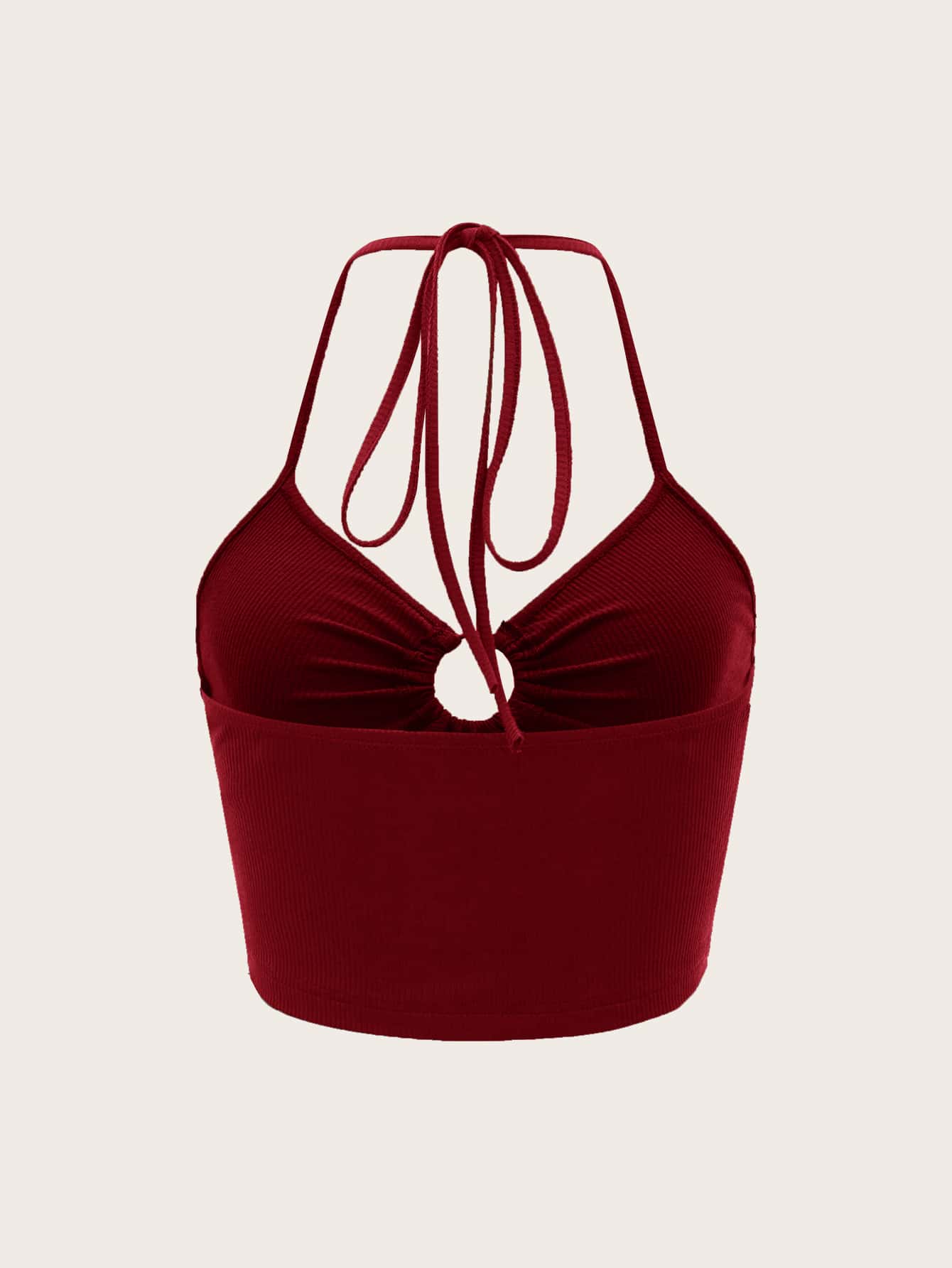 Ring-Back Tied Strappy Top with Crisscross Straps