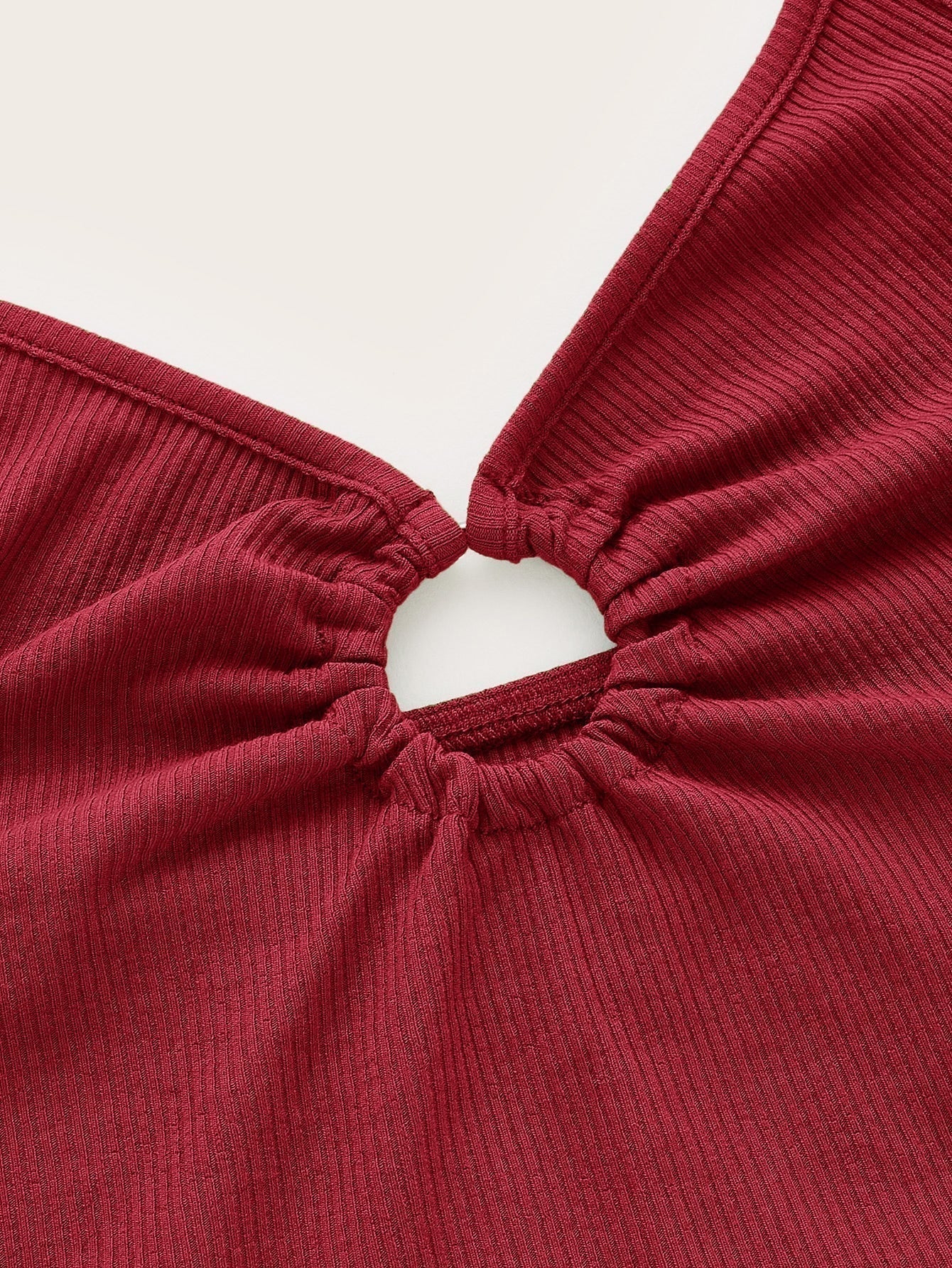 Ring-Back Tied Strappy Top with Crisscross Straps