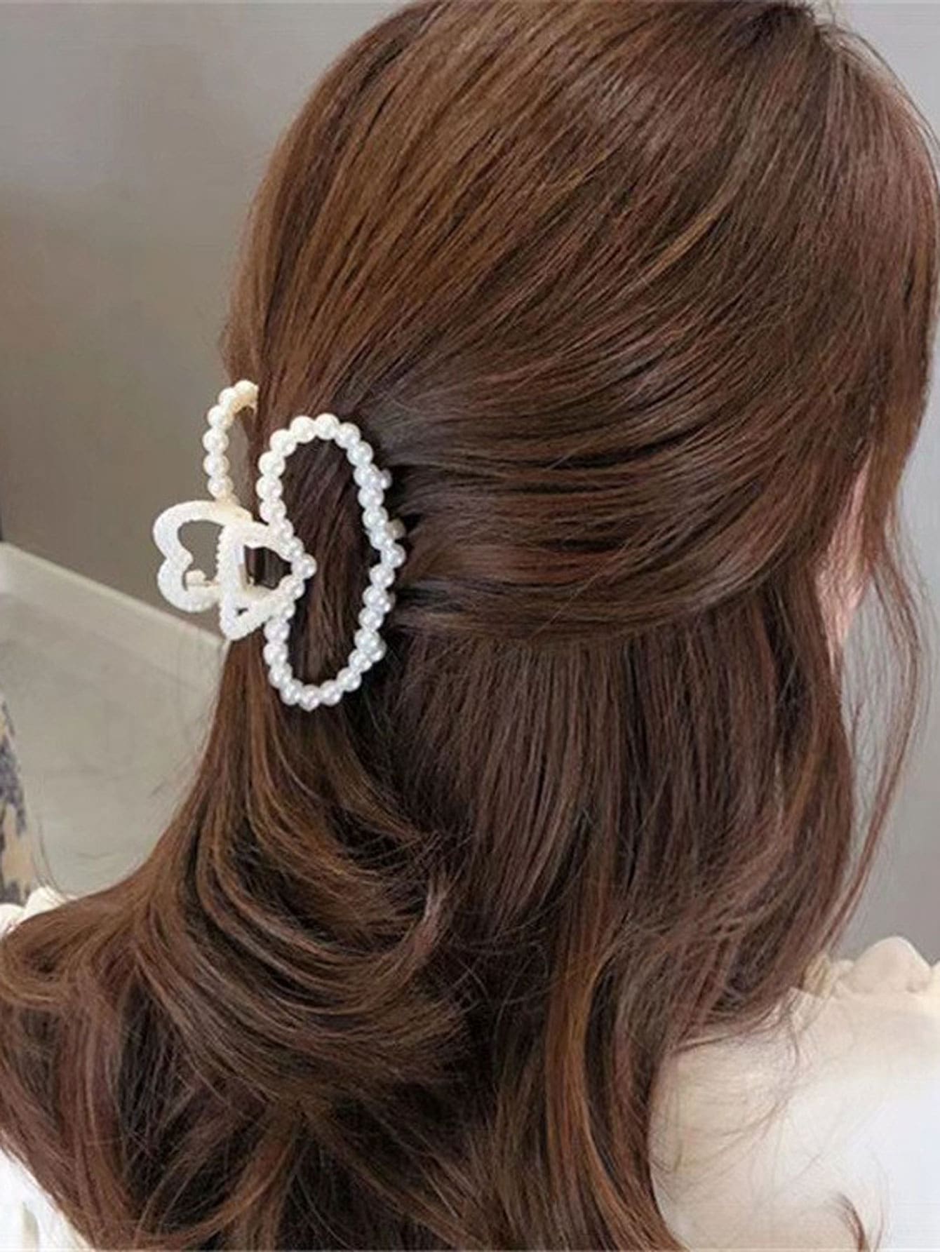 Hair Clip with Artificial Pearl Decor