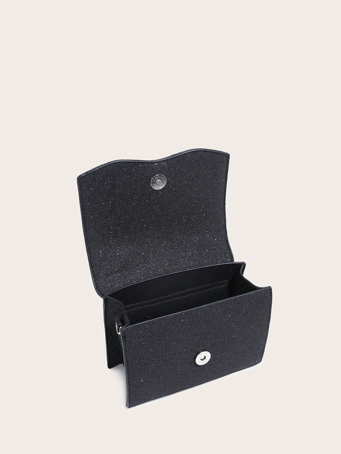 Square Bag with Mini Rhinestones and Bow Decor, PU Flap, for Daily Use
