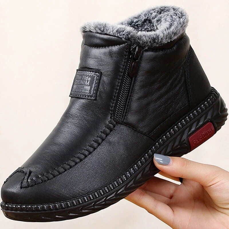 Eulalie™ - Waterproof, Non-Slip Cotton-Leather Boots (50% Off)