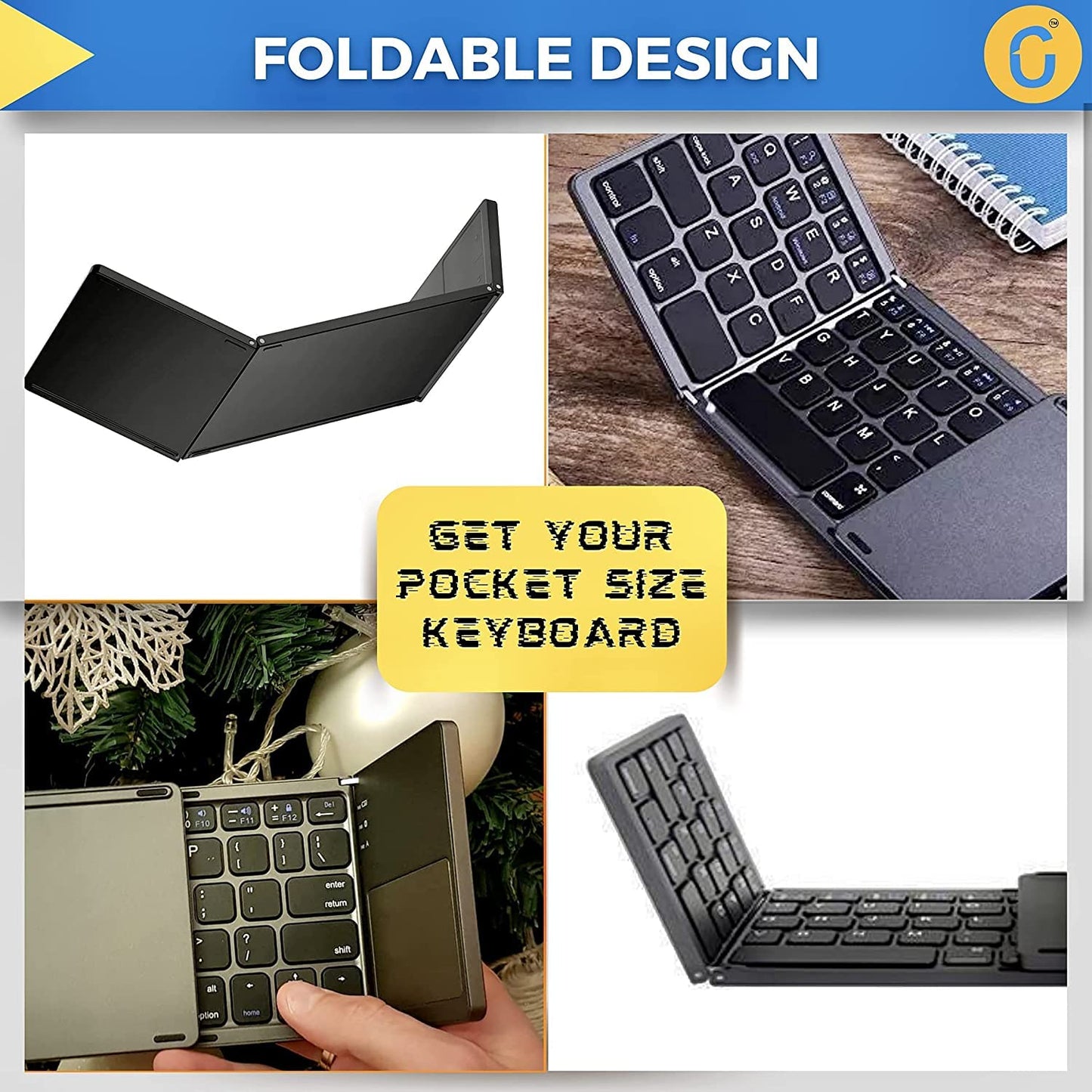 Keyless™ Foldable Wireless Bluetooth Keyboard