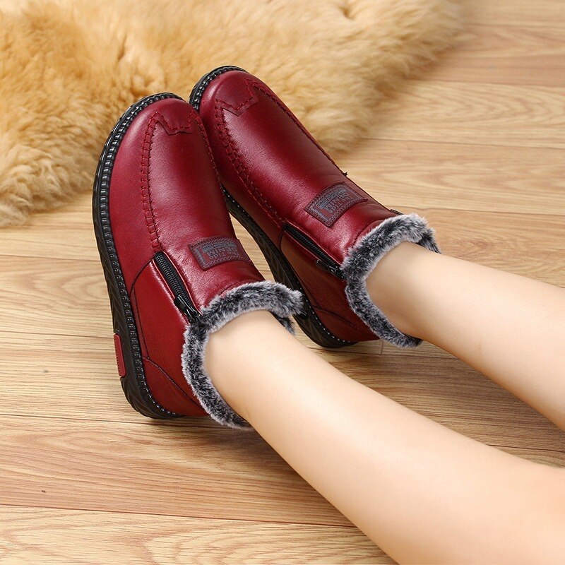 Eulalie™ - Waterproof, Non-Slip Cotton-Leather Boots (50% Off)