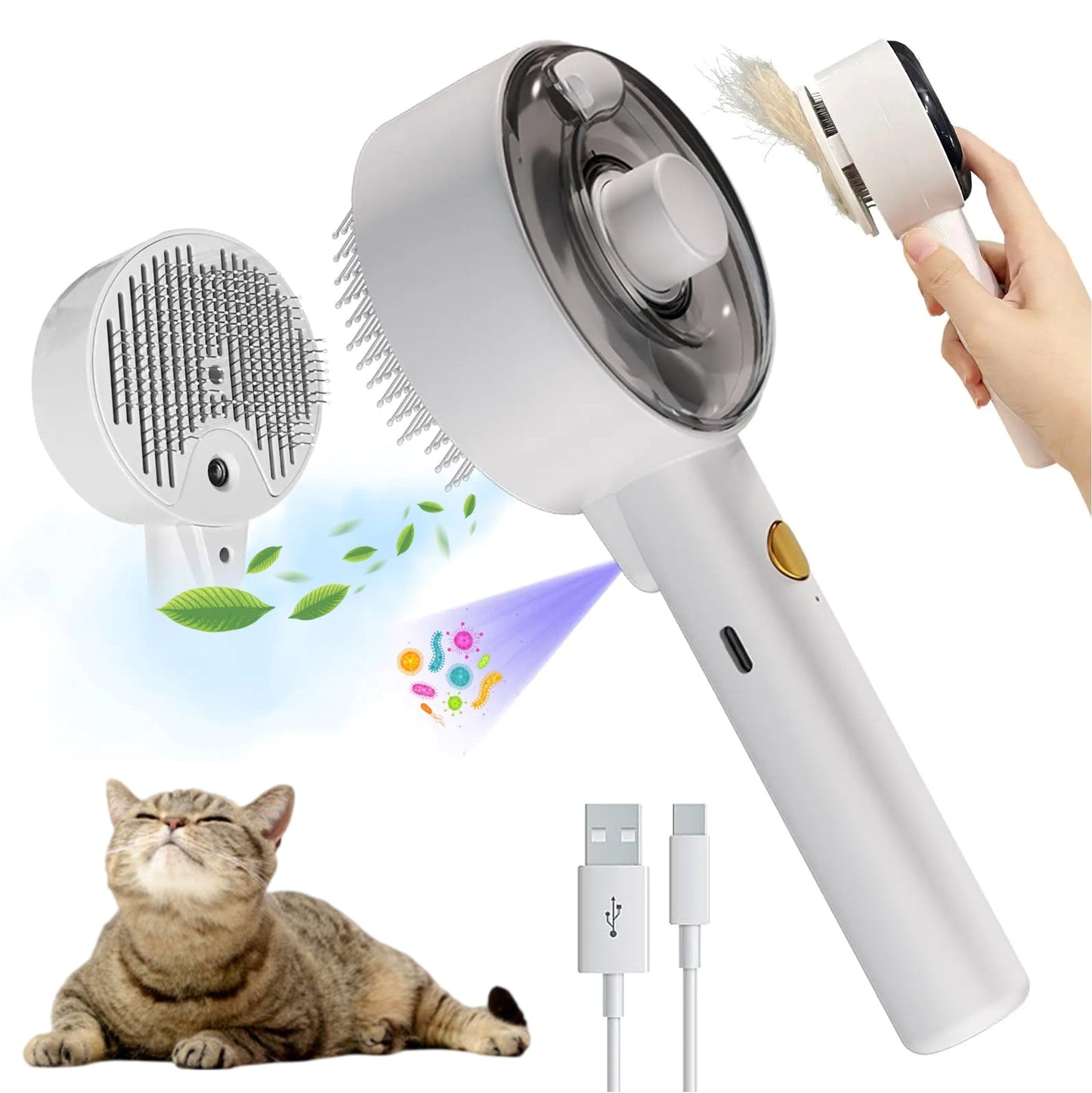 FluffMelt™ – Ultimate Steam Brush for Cat Hair