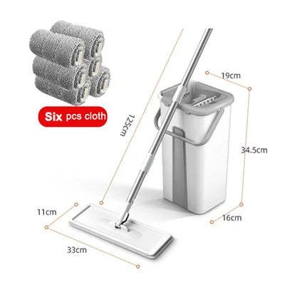 QuickClean™ - Floor Squeegee Magic Mop with Bucket (50% OFF)