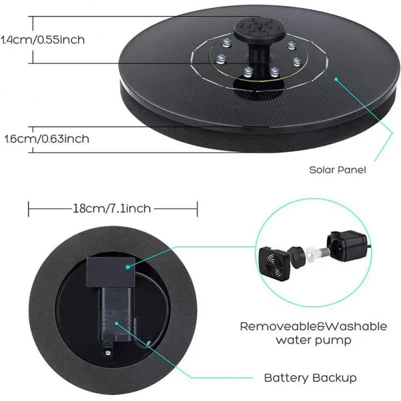 SunSplash™ - Floating Solar Garden Water Fountain Pool (50% DISCOUNT)