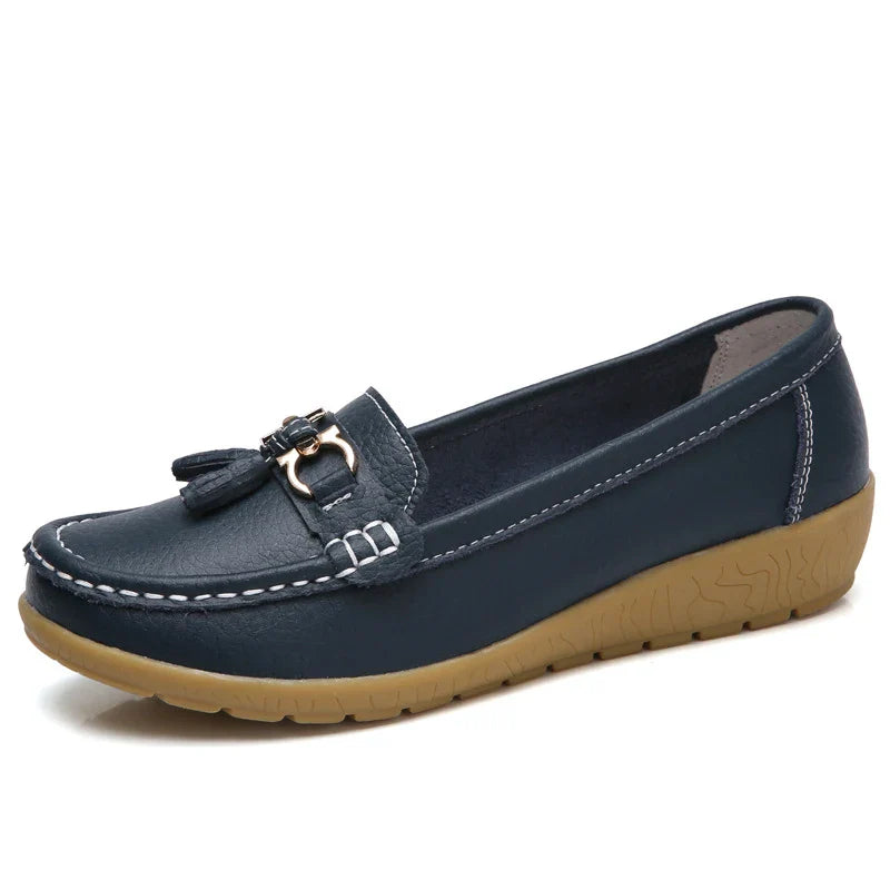 EleganceEase™ - Casual Leather Flats