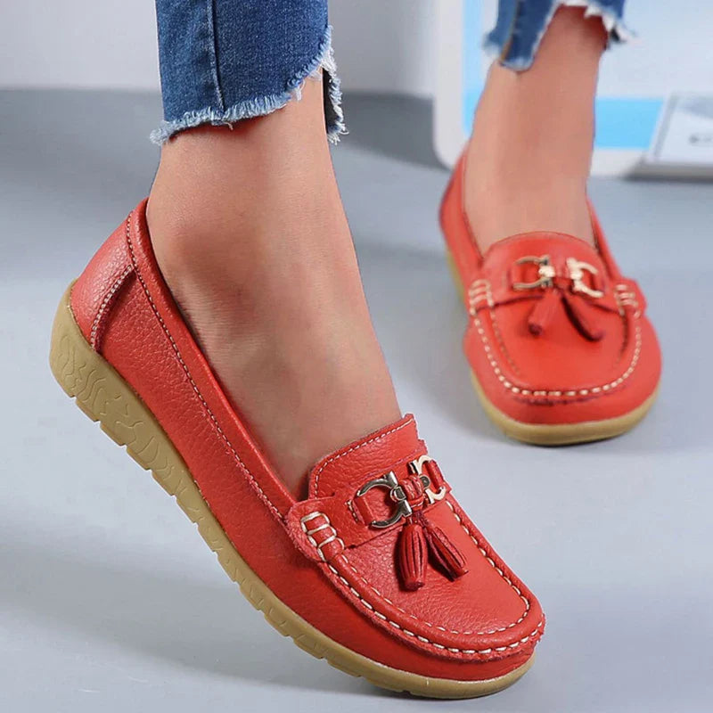 EleganceEase™ - Casual Leather Flats