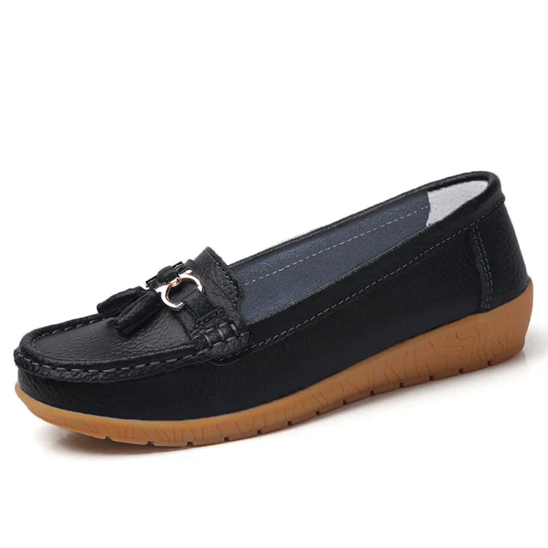 EleganceEase™ - Casual Leather Flats