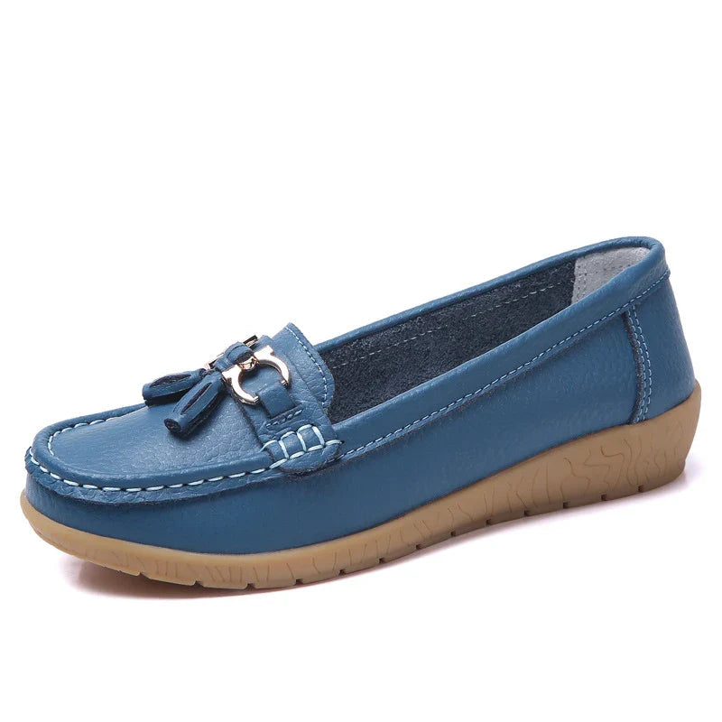 EleganceEase™ - Casual Leather Flats