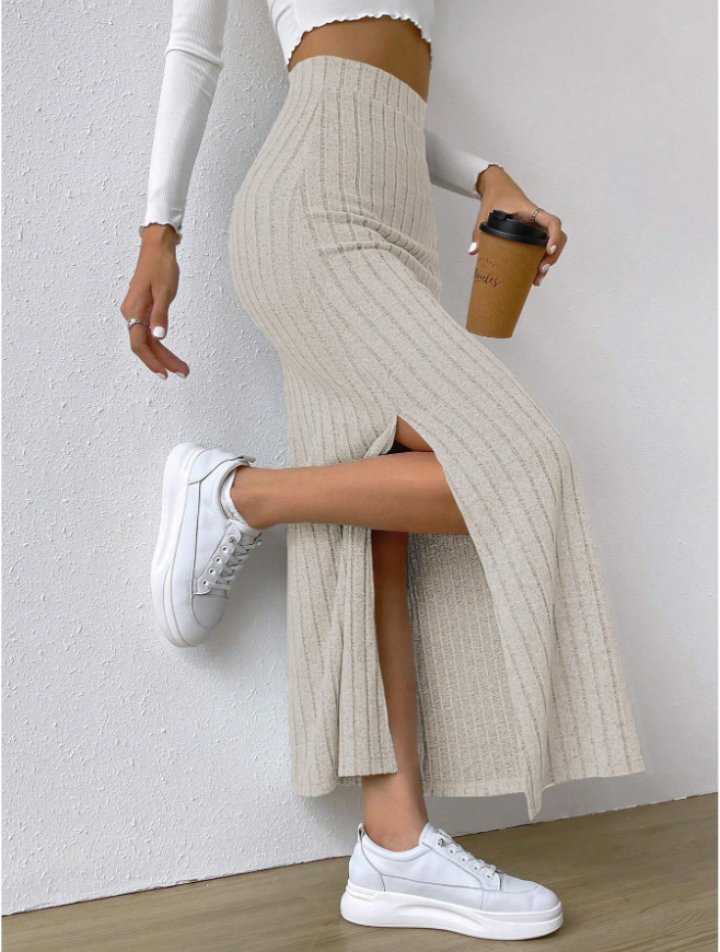 Anna™ – Skirt with Split Thigh and High Waist (50% Off)