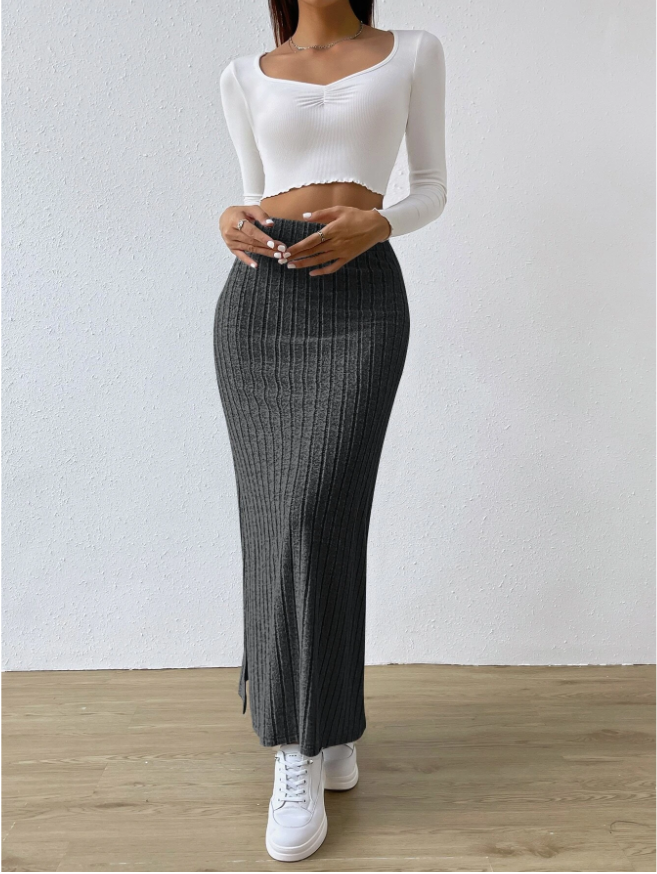 Anna™ – Skirt with Split Thigh and High Waist (50% Off)