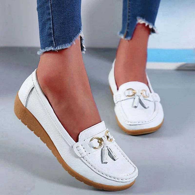 EleganceEase™ - Casual Leather Flats