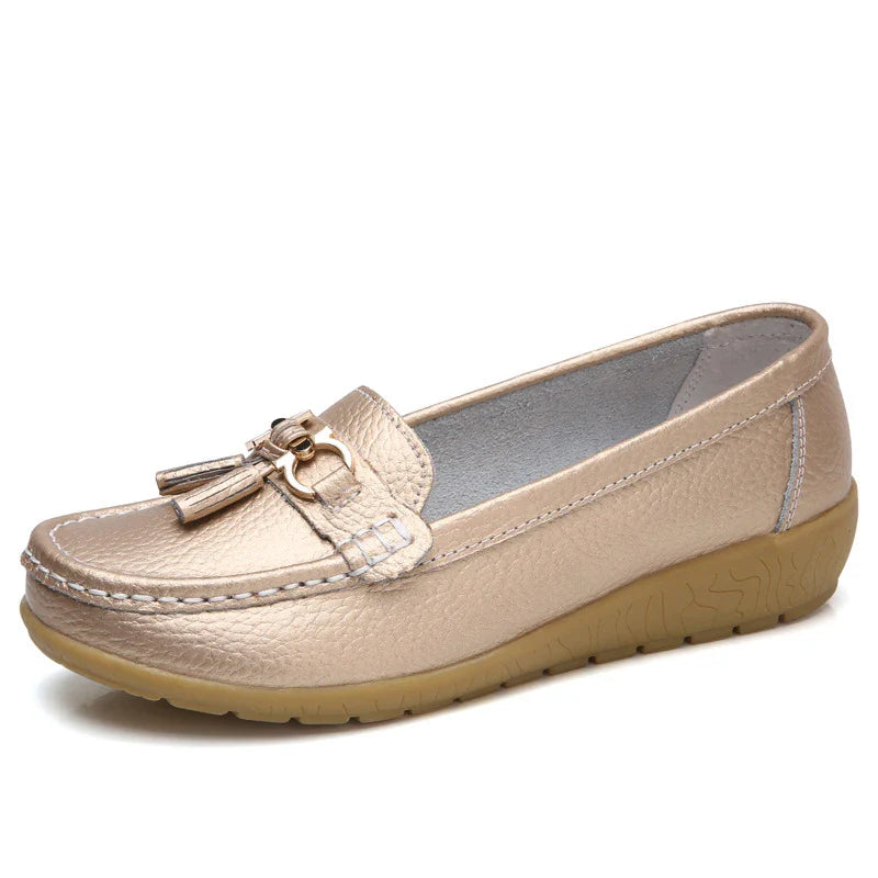 EleganceEase™ - Casual Leather Flats