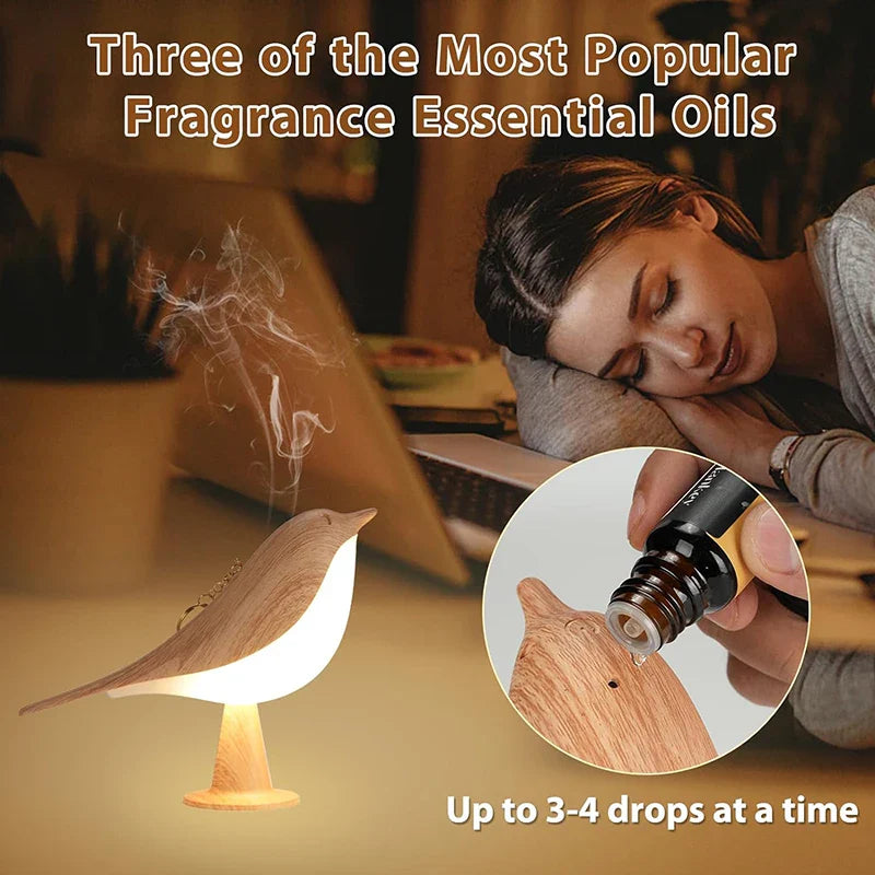 LumiNest™ - Wooden Magpie Night Lamp