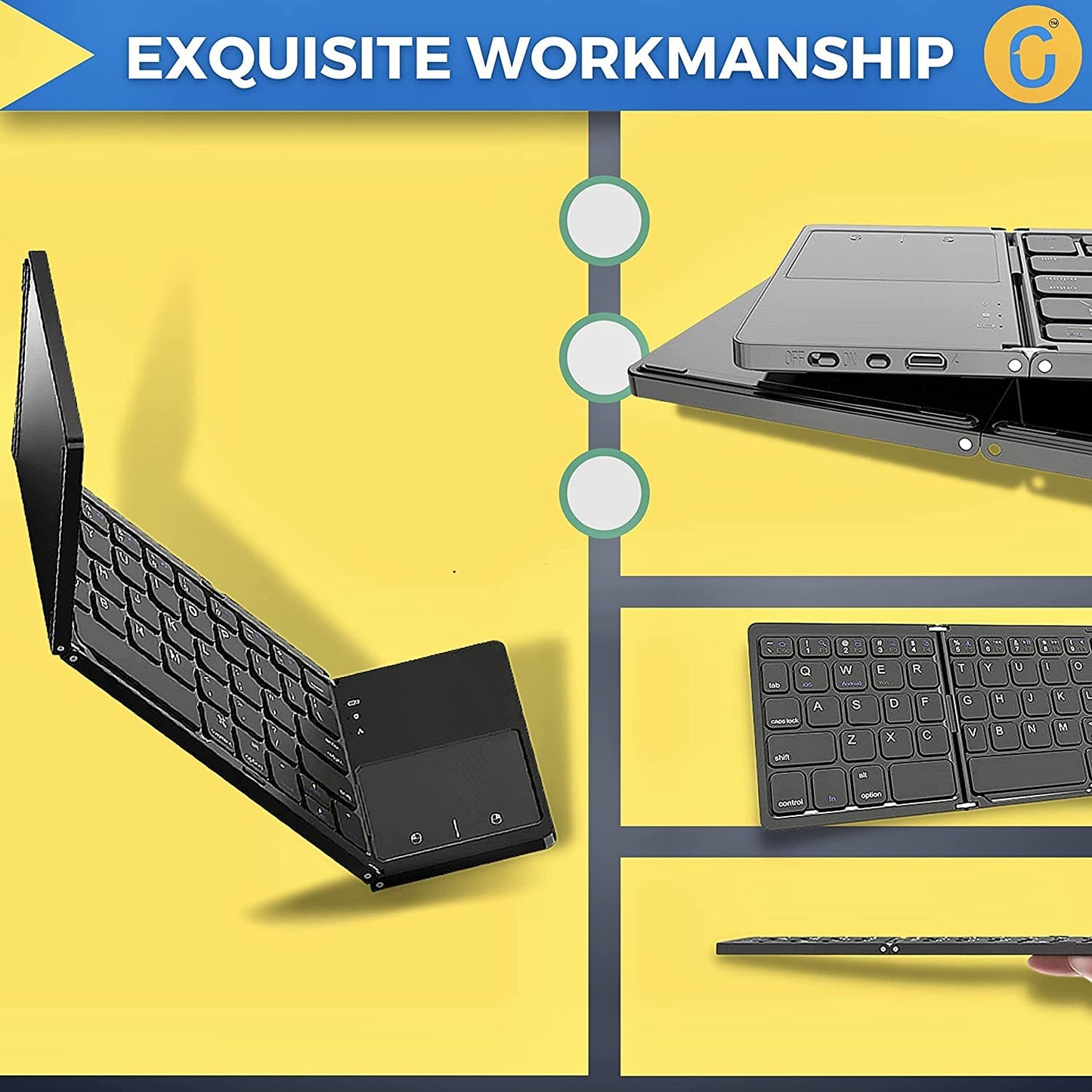 Keyless™ Foldable Wireless Bluetooth Keyboard