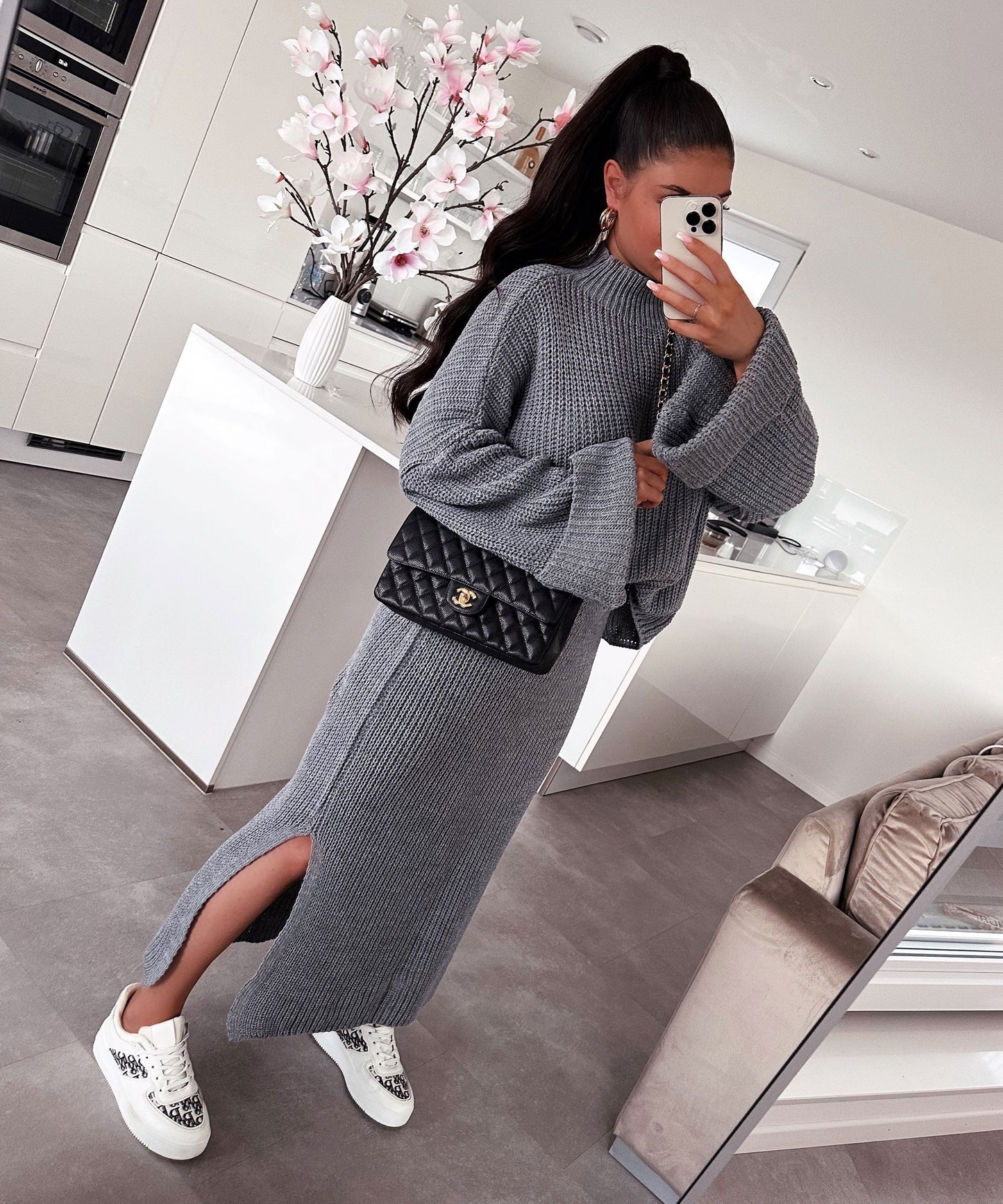 Knit Set Charlotte Dark Gray