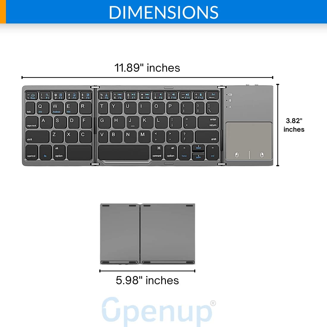Keyless™ Foldable Wireless Bluetooth Keyboard
