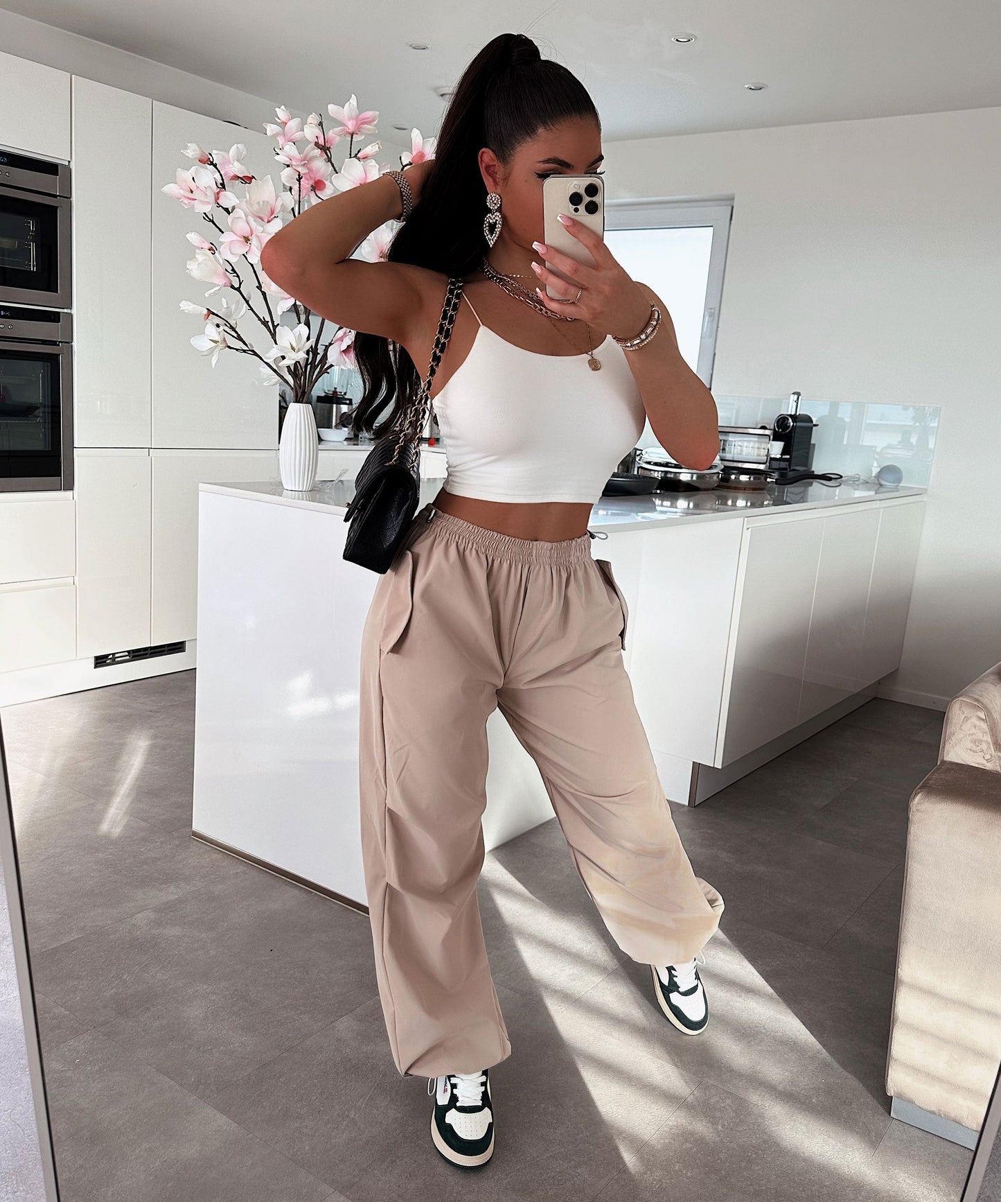 Parachute Hose Mila Beige