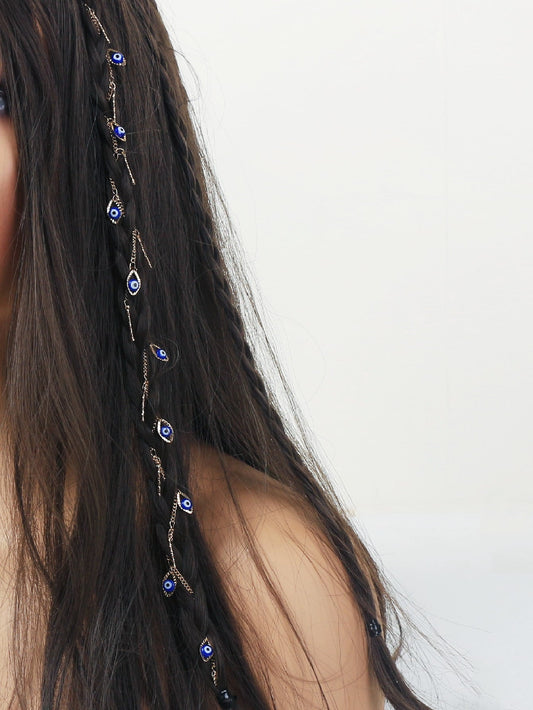 Hair Clip with Evil Eye Decor