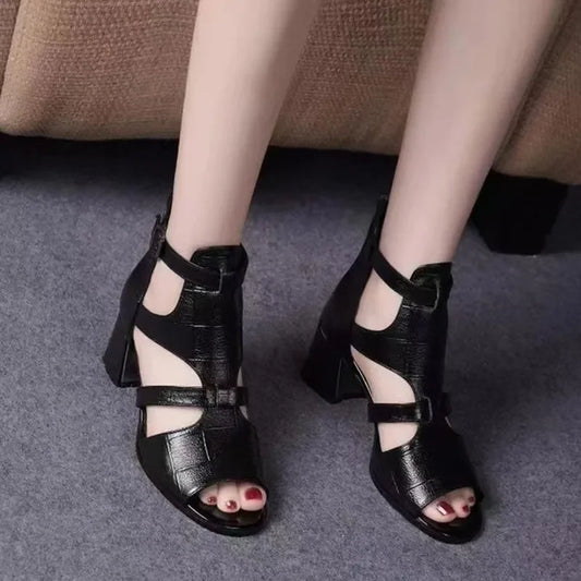 Clara™ - BackZip Chic Heeled Shoes (50% DISCOUNT)