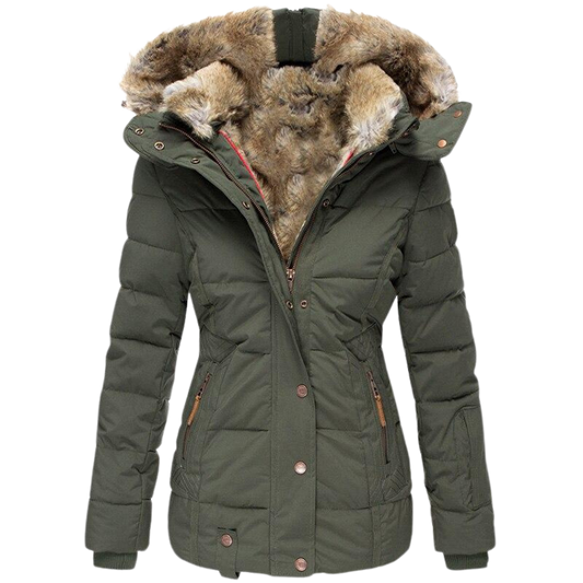 Solène™ - Casual Fur Coat with Hood (50% OFF)