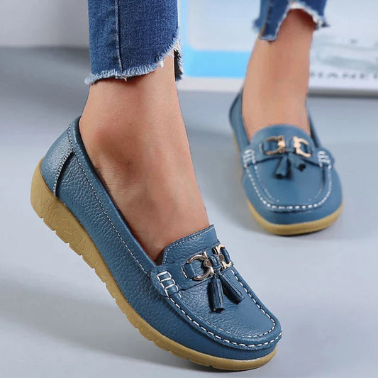 EleganceEase™ - Casual Leather Flats