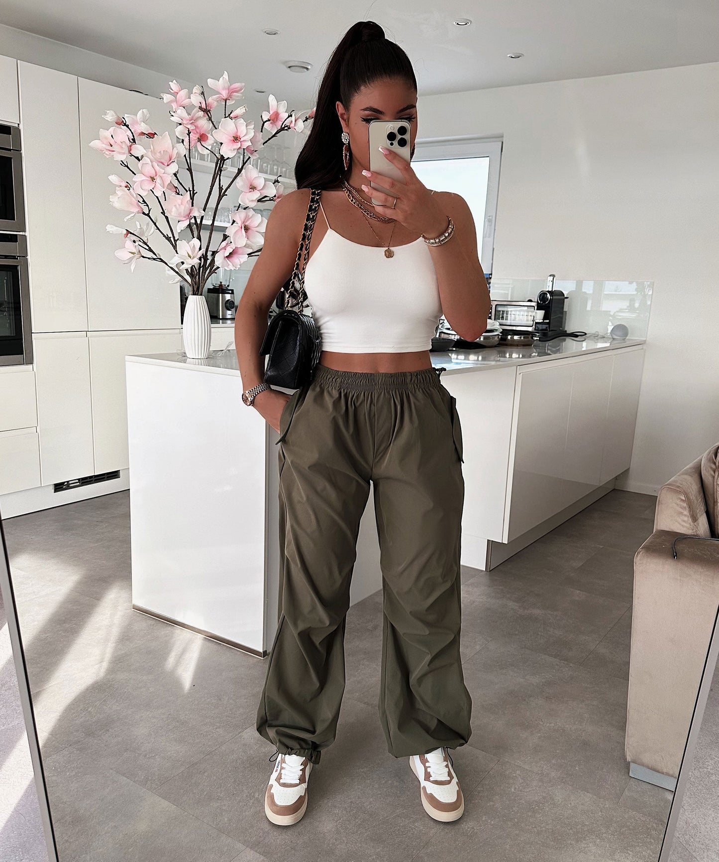 Parachute Hose Mila Khaki